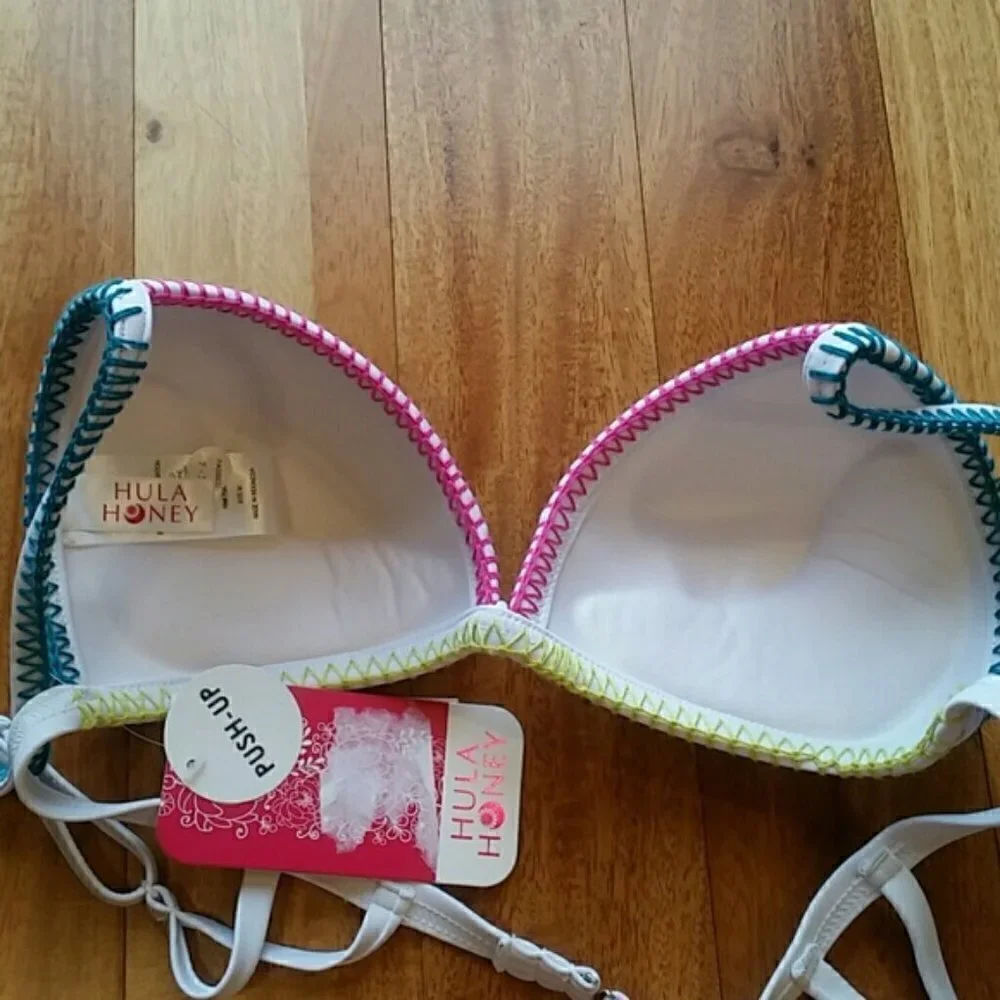 Hula Honey Stitched Bikini push up swim